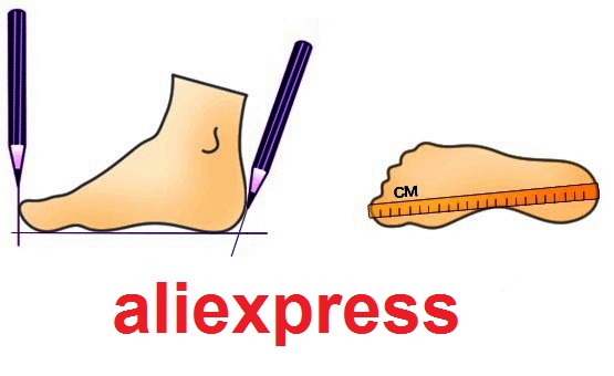 Измерение ступни на aliexpress