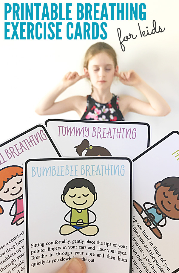 Printable Breathing Exercises for Kids. Free printable activity cards.