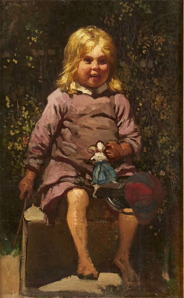 Девочка с куклой. Подборка живописи и графики из 36 картин, фото № 24