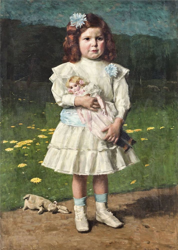 Девочка с куклой. Подборка живописи и графики из 36 картин, фото № 25