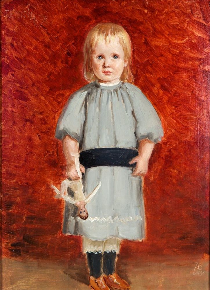 Девочка с куклой. Подборка живописи и графики из 36 картин, фото № 16