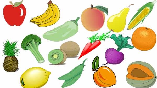 Нарисованные картинки фрукты для детей 004