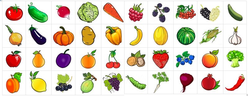 Нарисованные картинки фрукты для детей 011