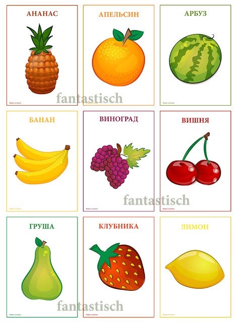 Нарисованные картинки фрукты для детей 013