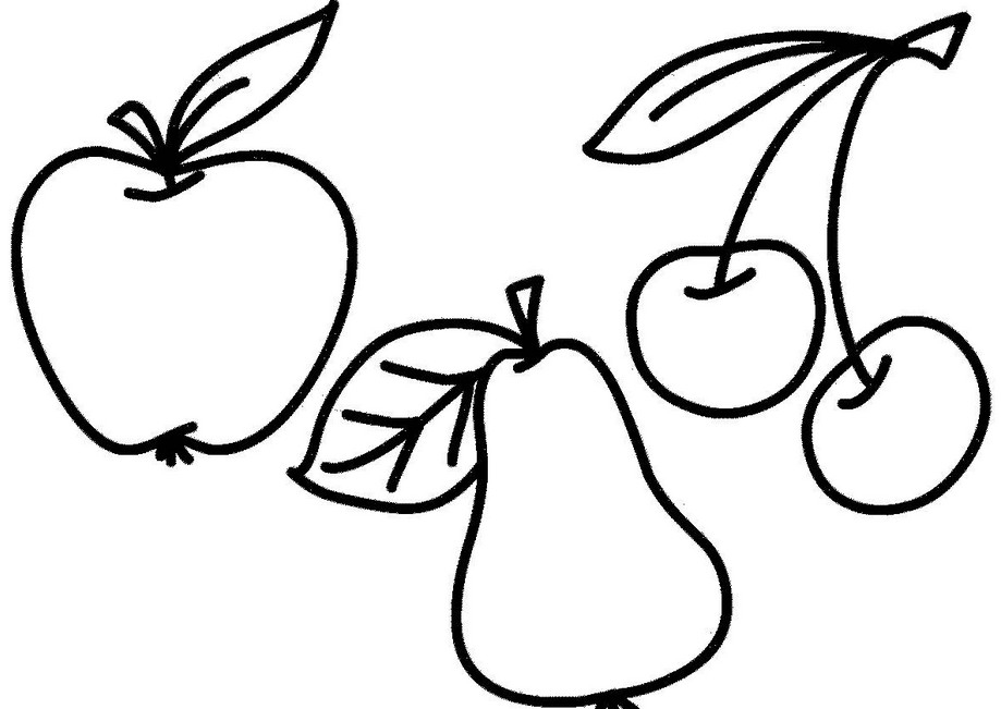 Нарисованные картинки фрукты для детей 027