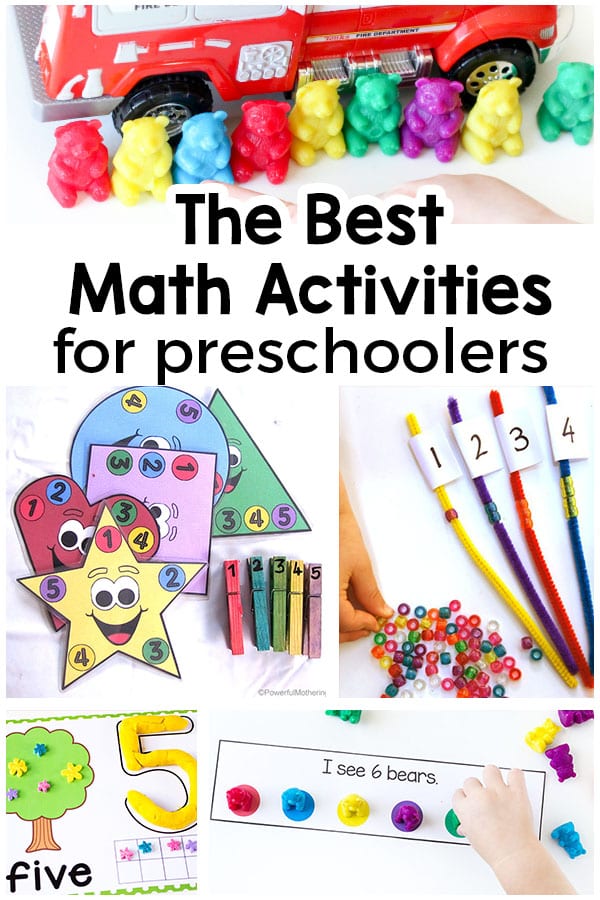 Preschool math activities that are hands-on and perfect for math centers!