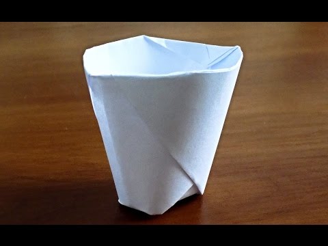 Как сделать стаканчик из бумаги. Лайфхак своими руками. Оригами стакан.