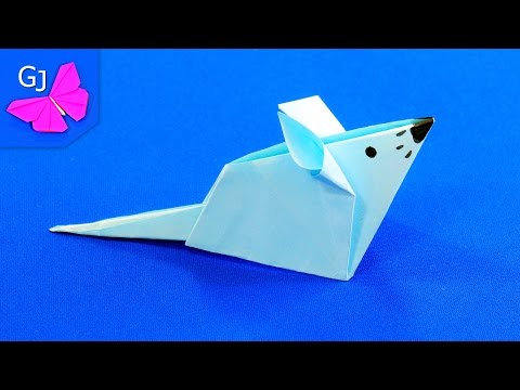 Оригами Мышка из бумаги - Символ Нового 2020 года