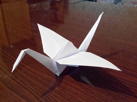 Как сделать оригами журавля, origami crane