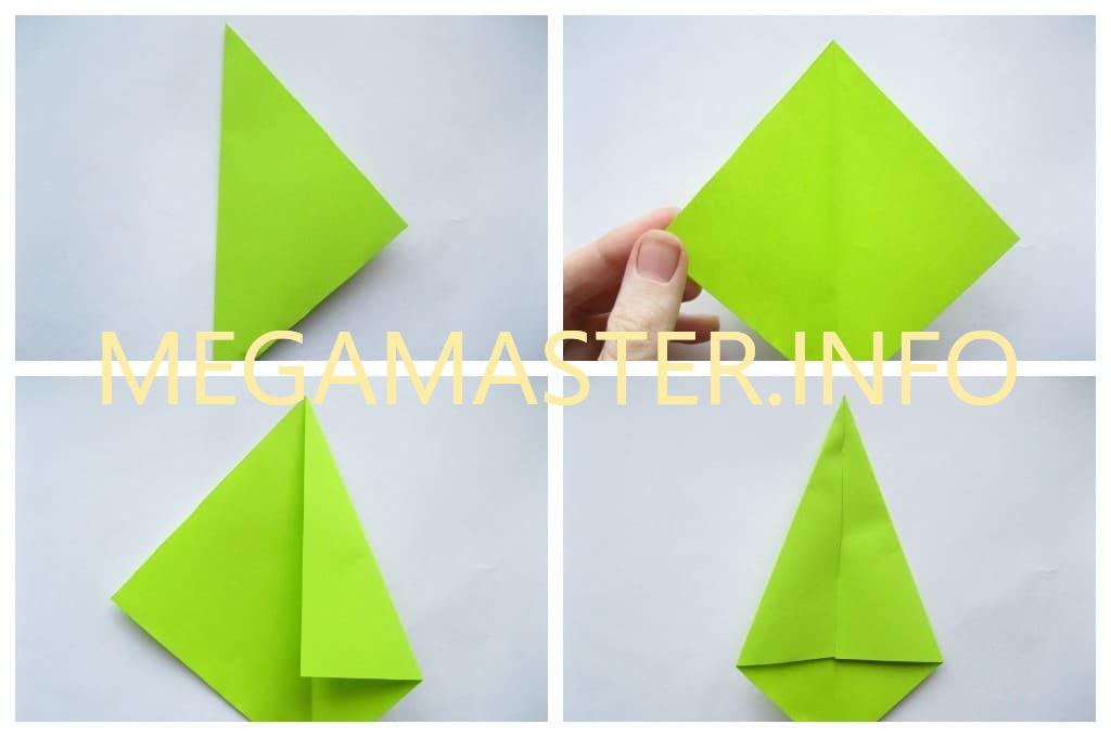 Оригами тюльпан (Шаг 3)