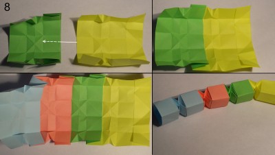 Змейка оригами схема 8