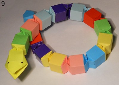 Змейка оригами схема 9
