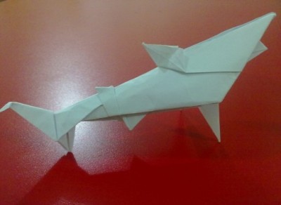 Как собрать акулу оригами