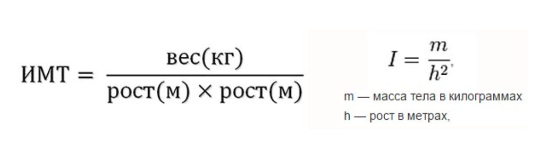 Формула индекса массы тела