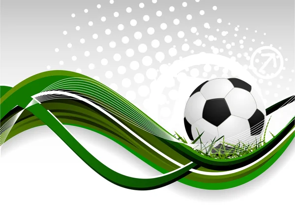 Абстрактный фон с футбольным мячом Стоковая Иллюстрация