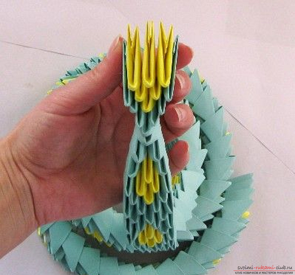 модульное оригами змея. Фото №44