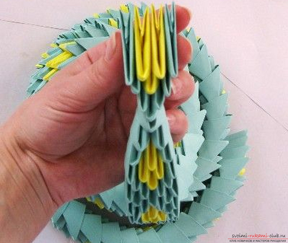 модульное оригами змея. Фото №43