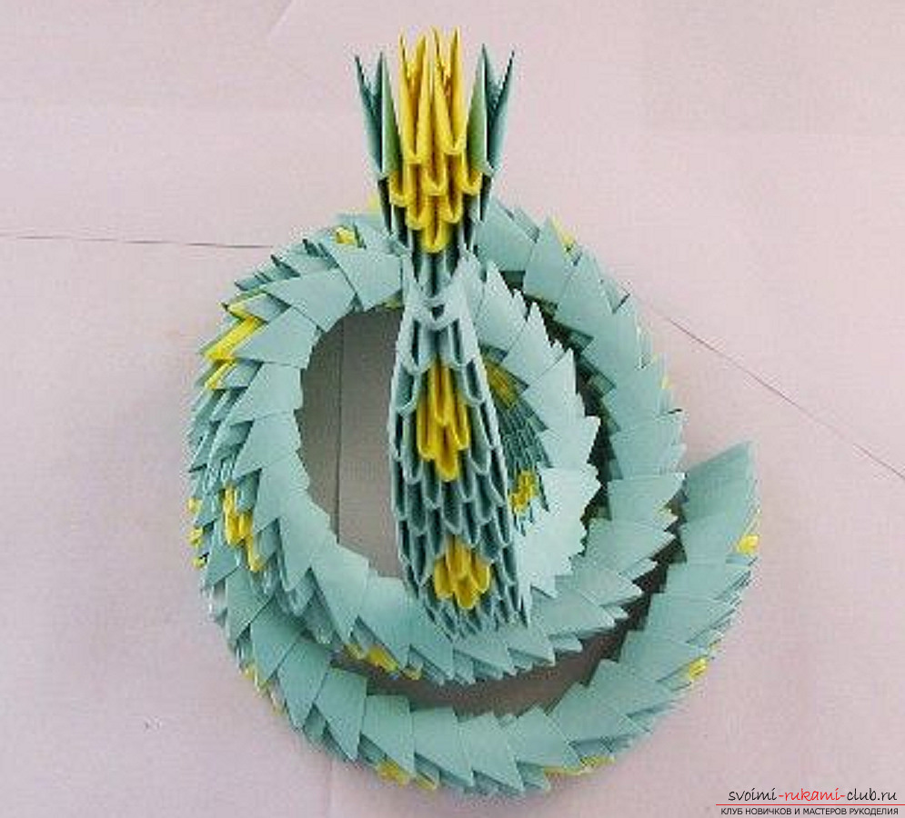 модульное оригами змея. Фото №45