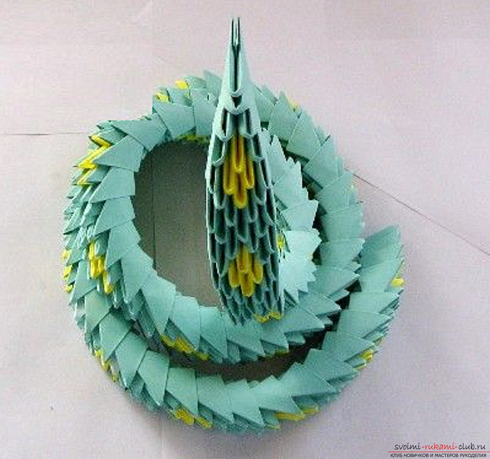 модульное оригами змея. Фото №40