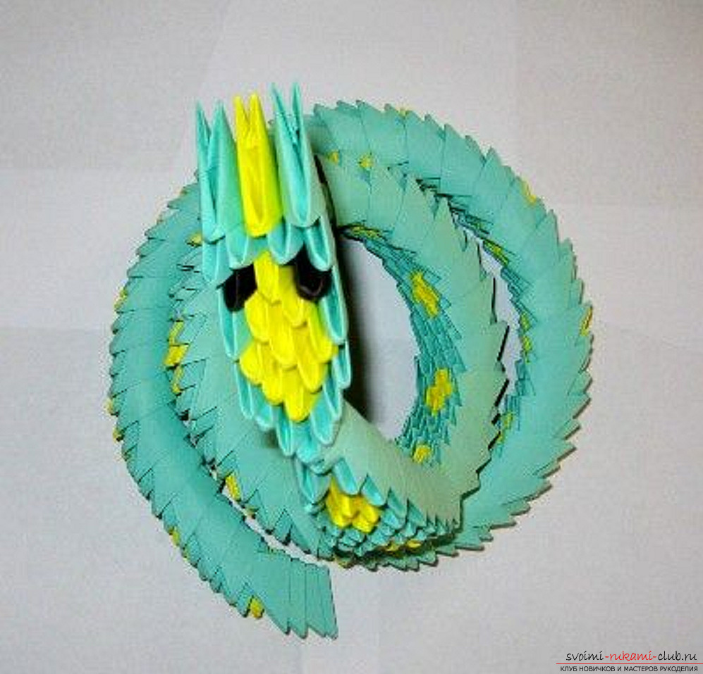 модульное оригами змея. Фото №35