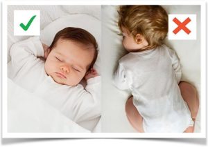 Правильное и неправильное положение ребенка во сне