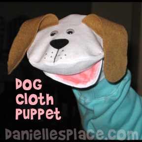Dog Puppet Craft from www.daniellesplace.com